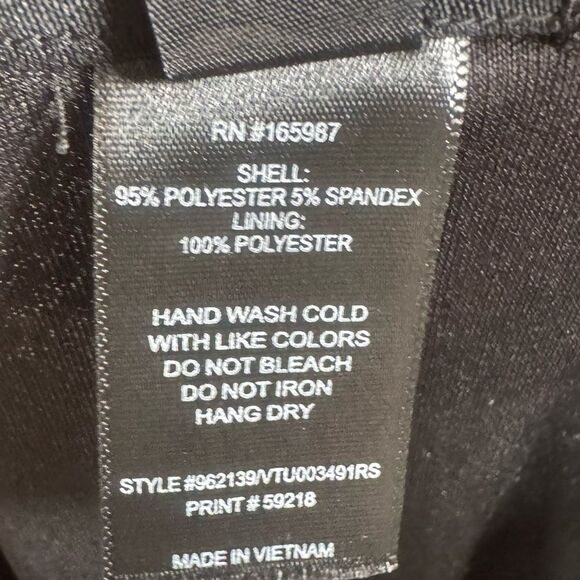 Alexa B black and red lily floral mesh maxi dress with rhinestones size 20W NWT - Picture 6 of 7